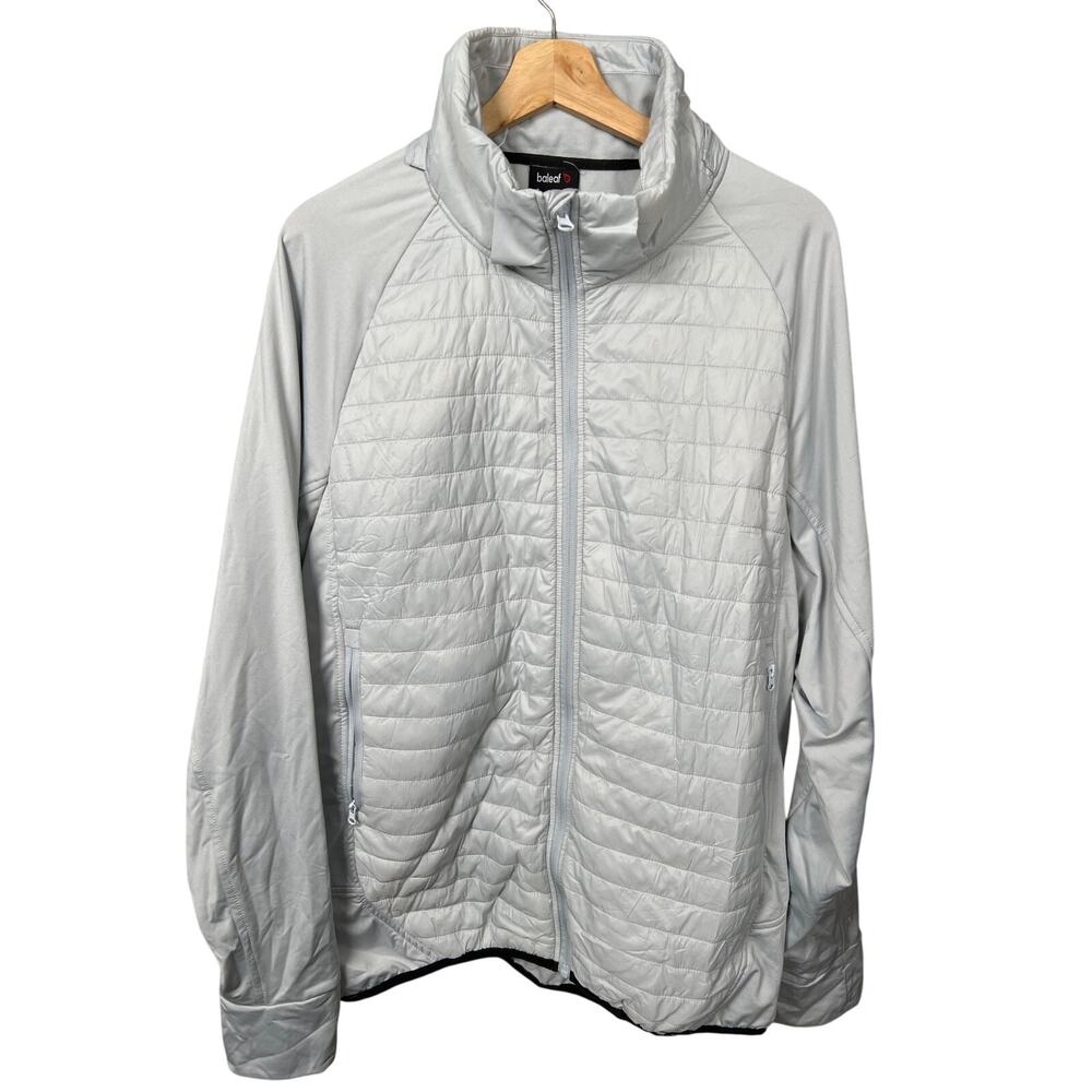 Baleaf 2XL Sky Blue 100% Nylon Front Quilted Long Sleeve Jacket